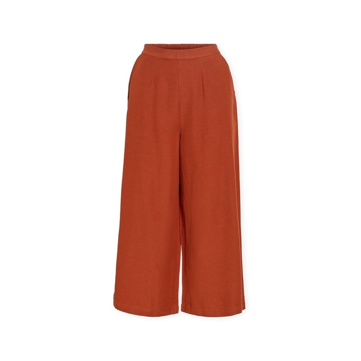 Vila  Prisilla Trousers - Burnt Brick  Oranžová
