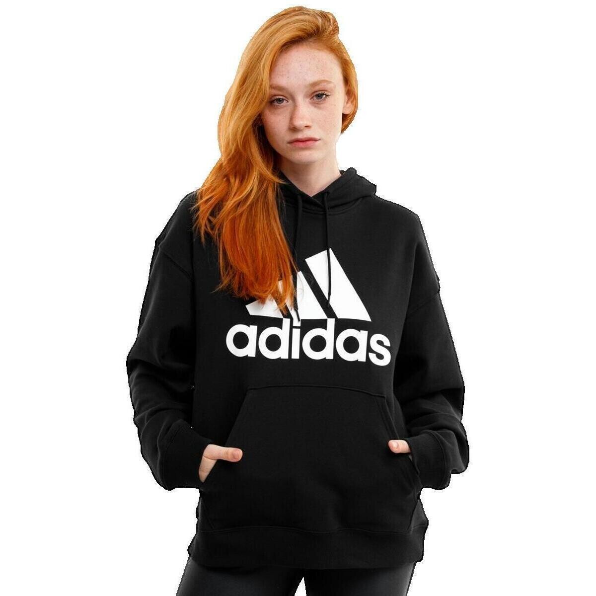 adidas  Sweat à capuche  Essentials Big Logo Oversized  Černá