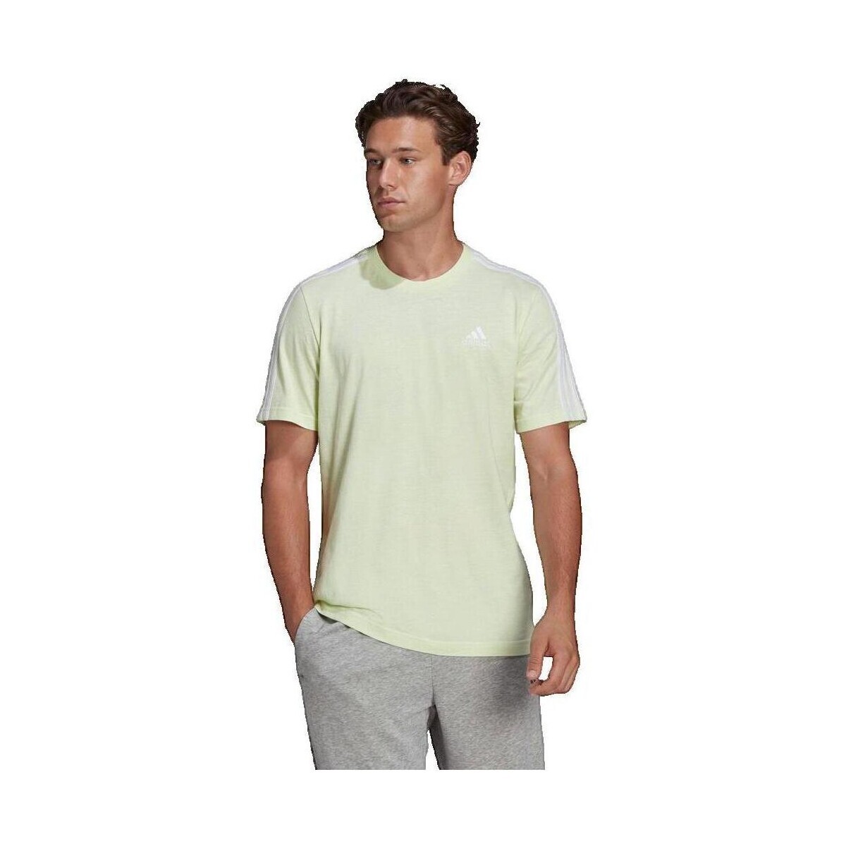 adidas  T-shirt  Essentials 3-Stripes  Zelená