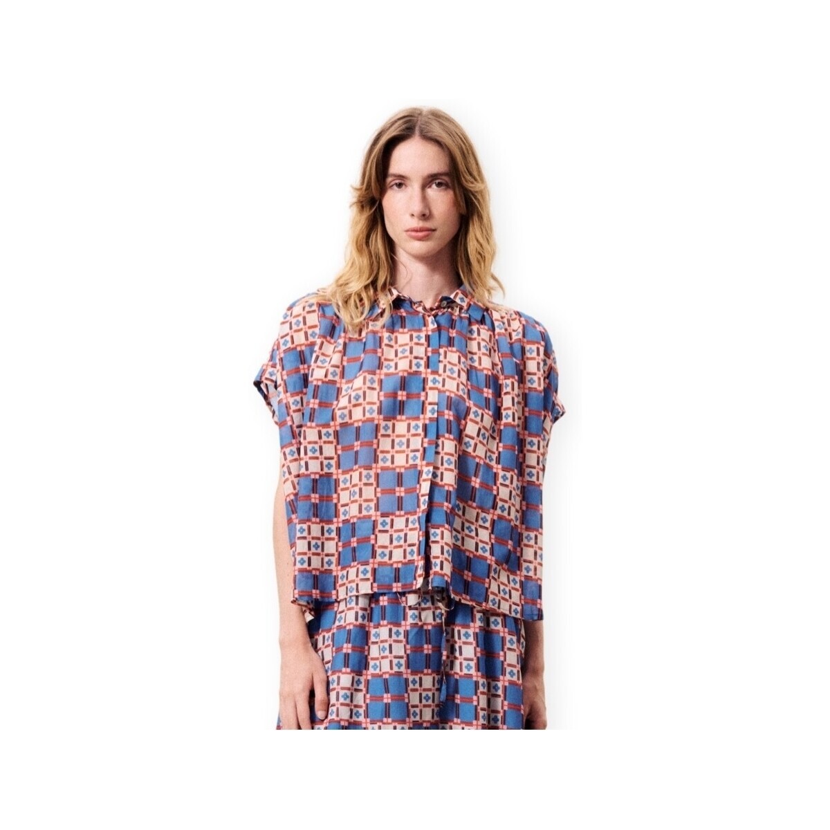 Frnch  Chrysocolle Shirt - Azulejos  ruznobarevne