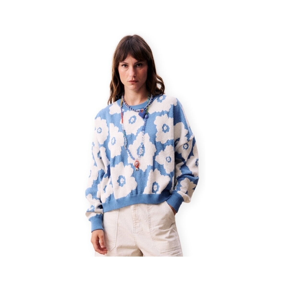 Frnch  Pull Dulse Knit - Blue Jeans  Modrá