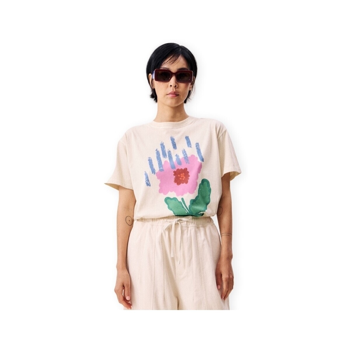 Frnch  T-Shirt Pistia - Creme  Béžová