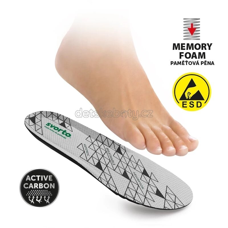 057 Stélky ANTIBACTERIAL s paměťovou pěnou Velikost: 41-42