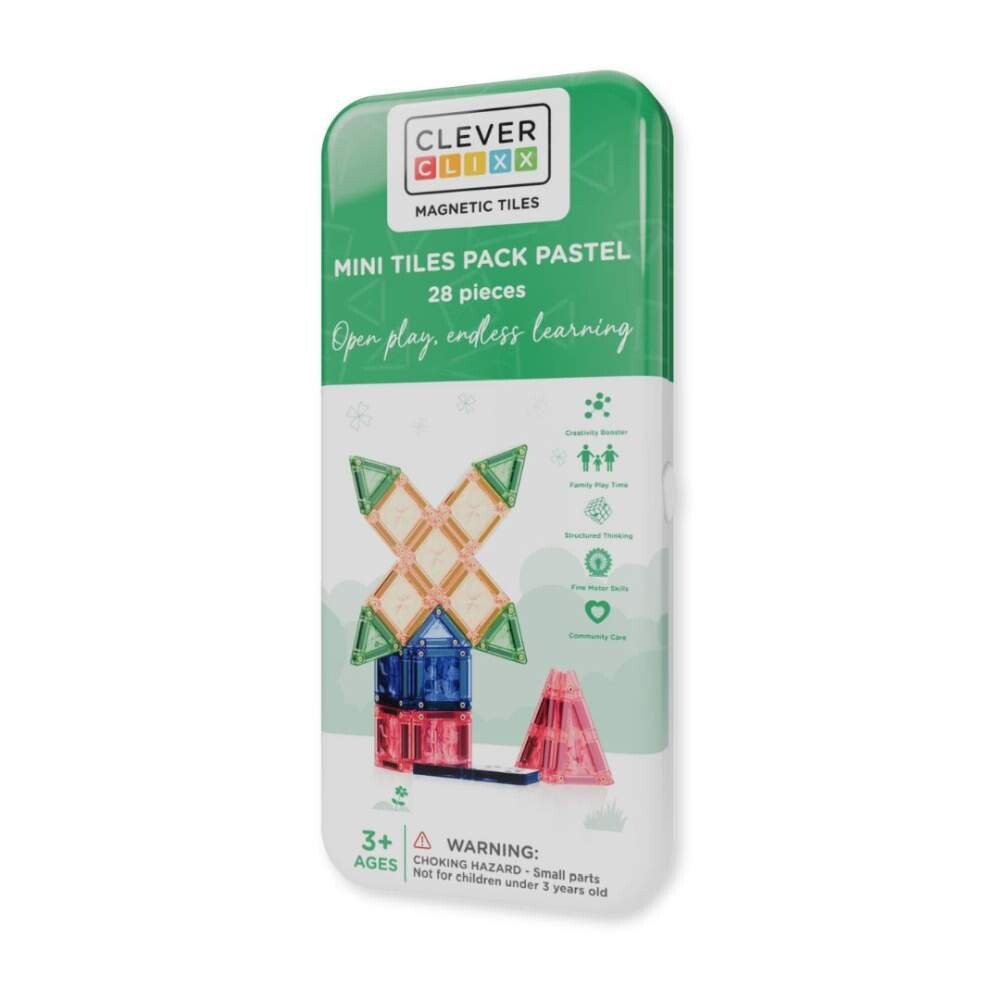Cleverclixx - mini dlaždice v pastelových barvách - 28 kusů