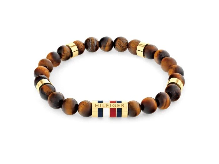 Tommy Hilfiger Korálkový náramek z tygřího oka Beads 2790714