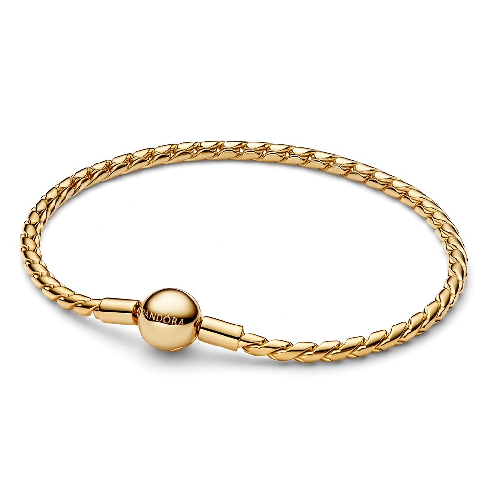 Pandora Pozlacený náramek na přívěsky Shine Moments 564028C00 19 cm