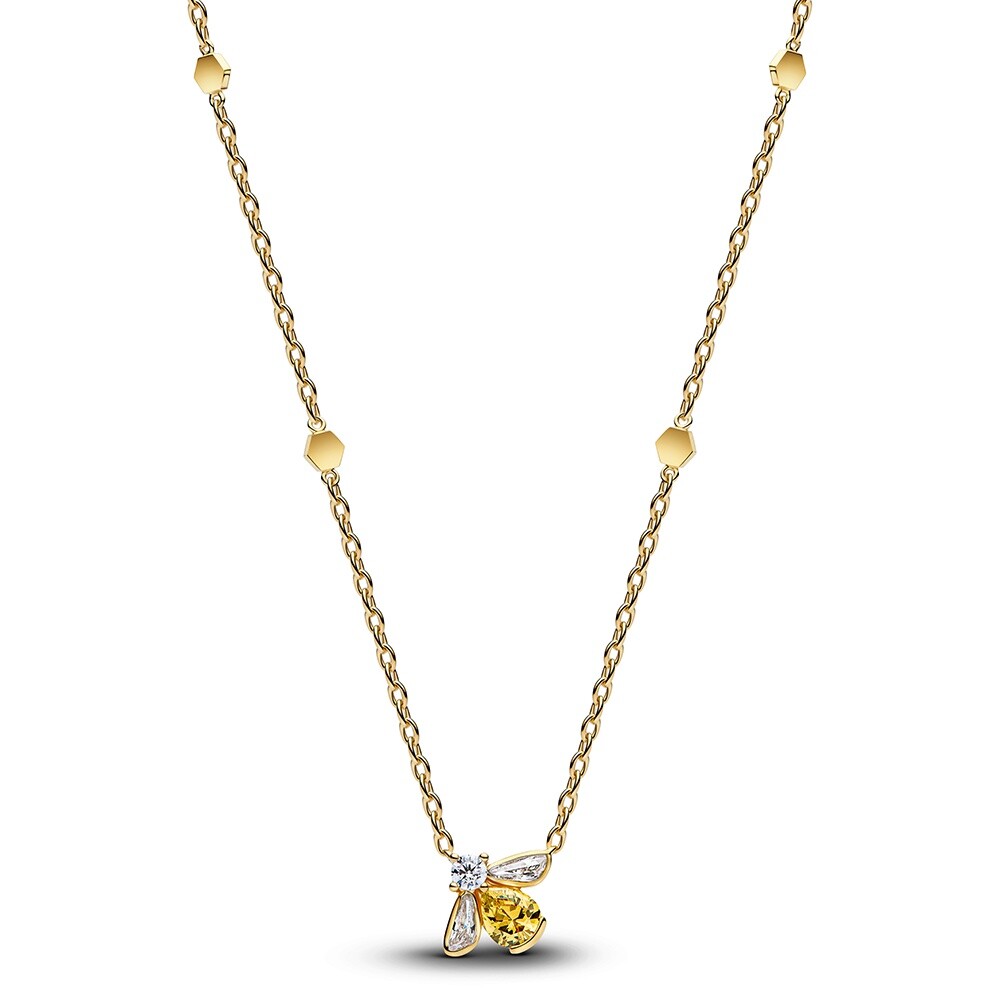 Pandora Pozlacený náhrdelník Včelka Shine Timeless 364560C01