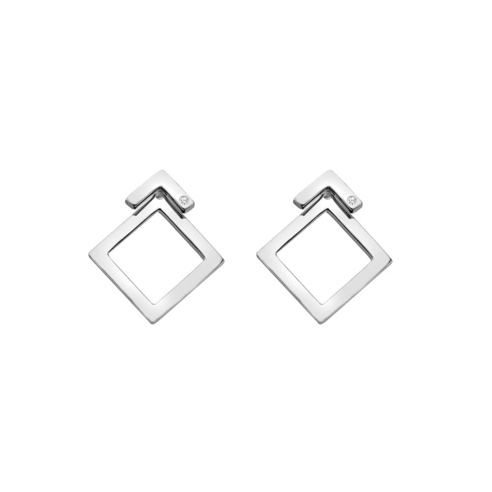 Hot Diamonds Stříbrné náušnice s diamanty Paired DE887