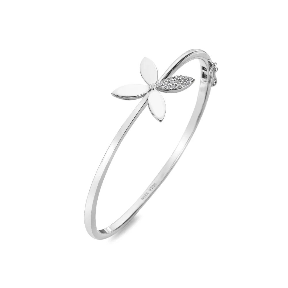 Hot Diamonds Pevný náramek s diamantem a topazy Květina Eden DC236