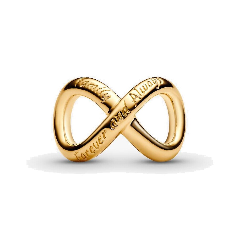 Pandora Pozlacený korálek Nekonečno Forever & Always Shine 763243C00