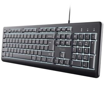 TRUST Primo Illuminated/Drátové USB-C/CZ/SK/Černá