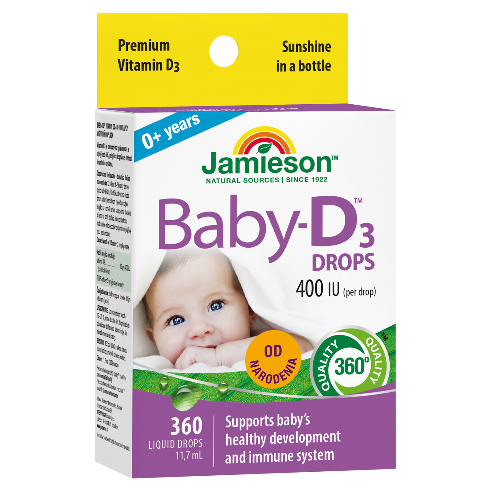Jamieson Baby-D™ Vitamín D3 400 IU kapky 11,7 ml