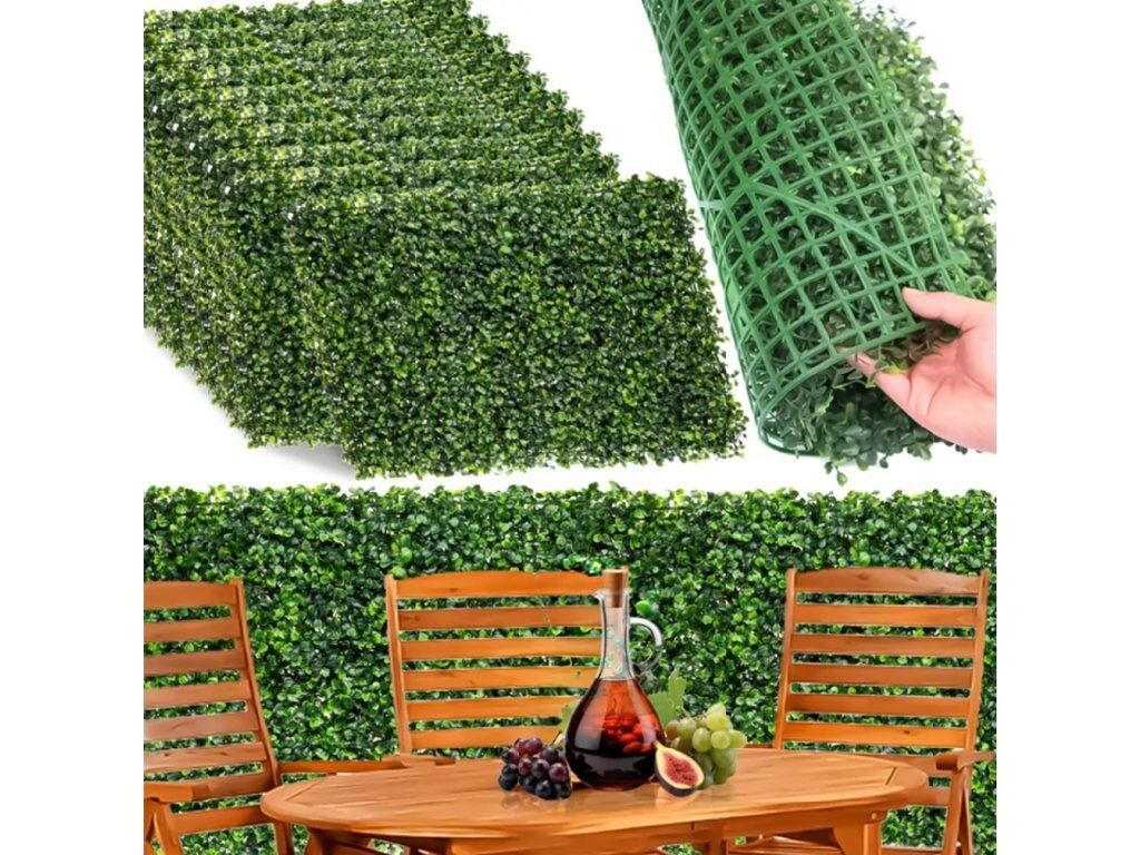 Panely zelené stěny 60 x 40 cm umělý buxus