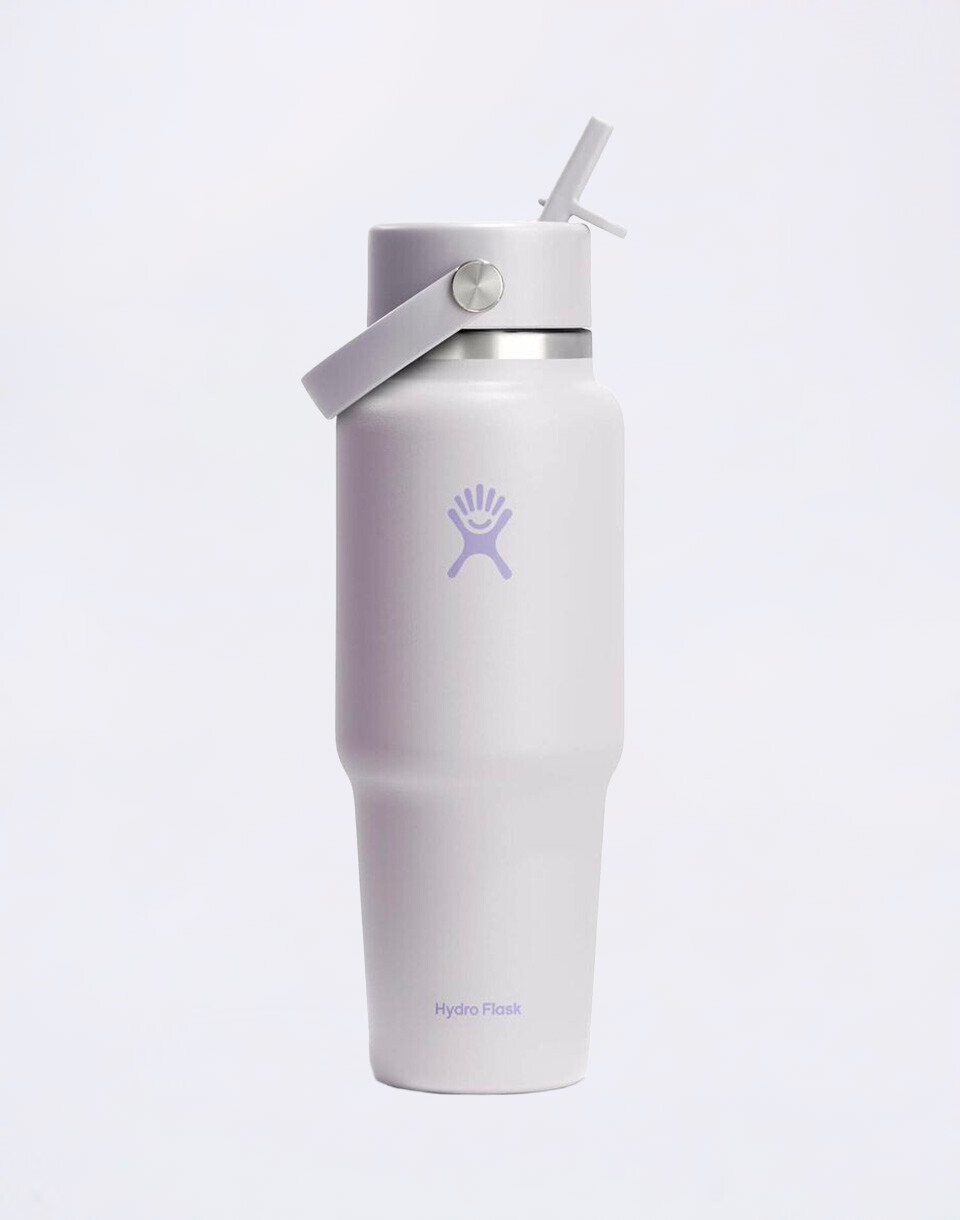 Hydro Flask Wide Mouth Travel Bottle with Flex Straw Cap (946 ml) Cloud Pink