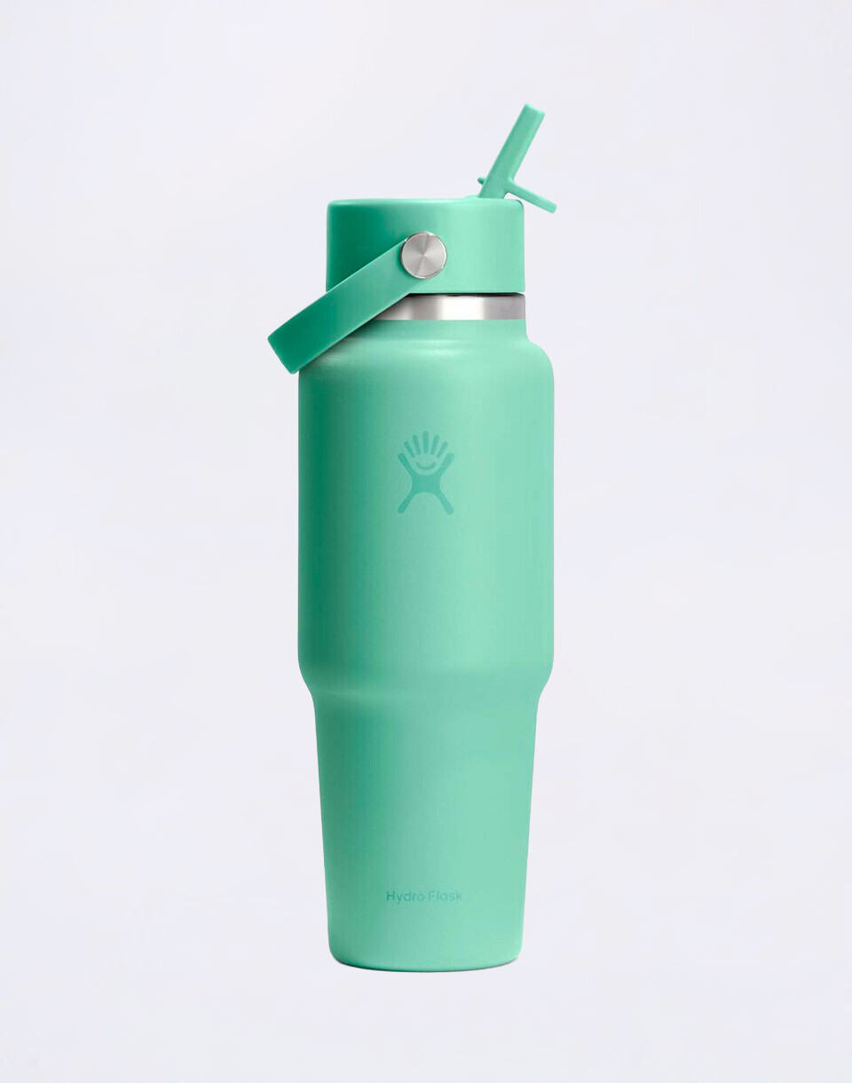 Hydro Flask Wide Mouth Travel Bottle with Flex Straw Cap (946 ml) Mermaid Green