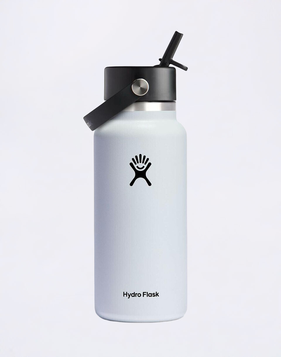 Hydro Flask Wide Mouth with Flex Straw Cap (946 ml) White