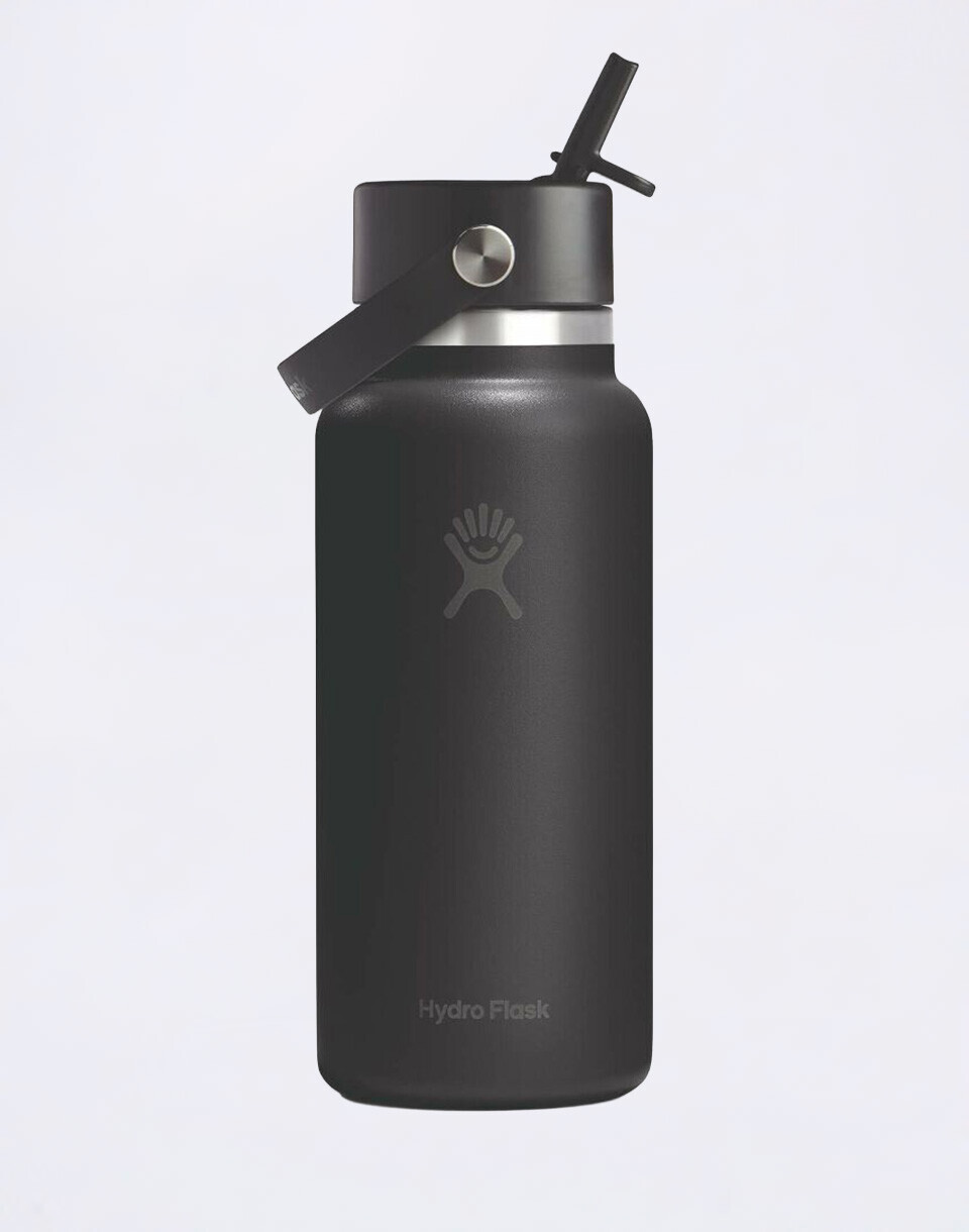 Hydro Flask Wide Mouth with Flex Straw Cap (946 ml) Black