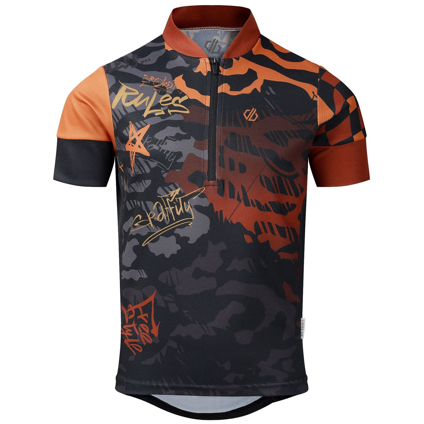 Dětský cyklistický dres Dare 2b Dynamite Jersey Blk Graffiti Dětská velikost: 122-128 / Barva: černá