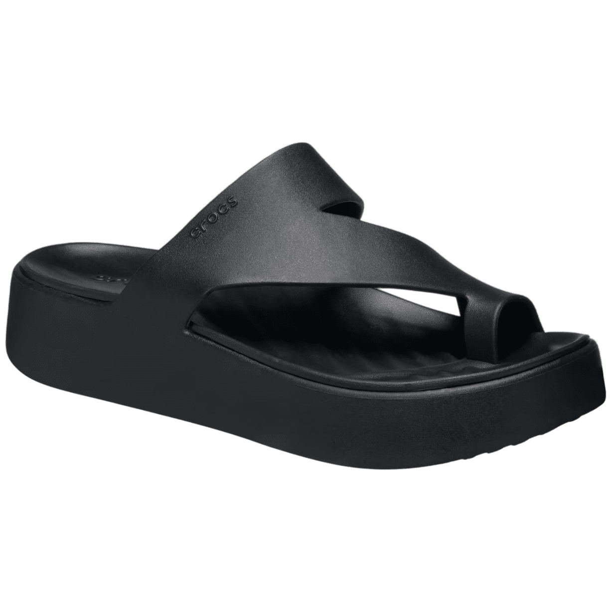 Dámské pantofle Crocs Getaway Platform Toe Loop Velikost bot (EU): 37-38 / Barva: černá