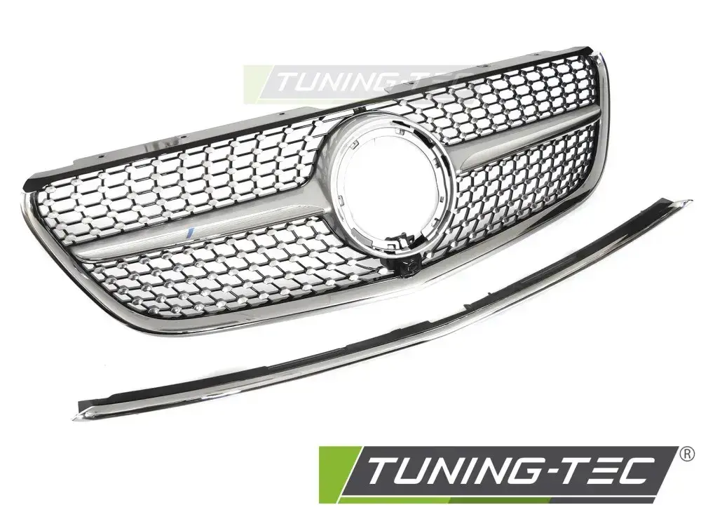 GRILLE DIAMOND SILVER BLACK fits MERCEDES VITO W447 19-23