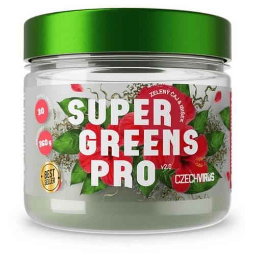 Czech Virus Super Greens Pro V2.0 360 g zelený čaj a ibišek
