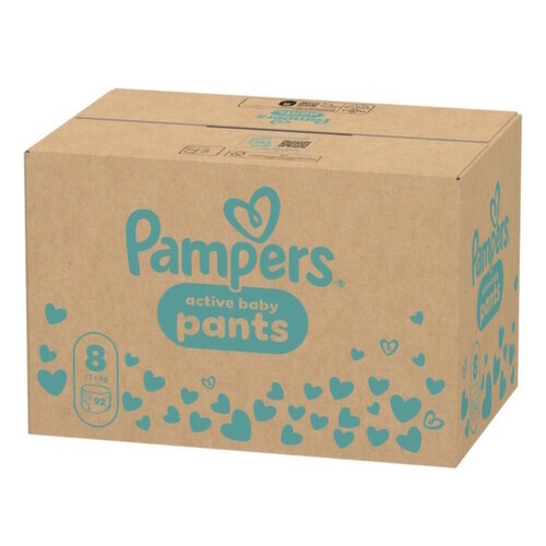 Pampers Active Baby Pants 8 plenkové kalhotky 17 kg+ 92 ks