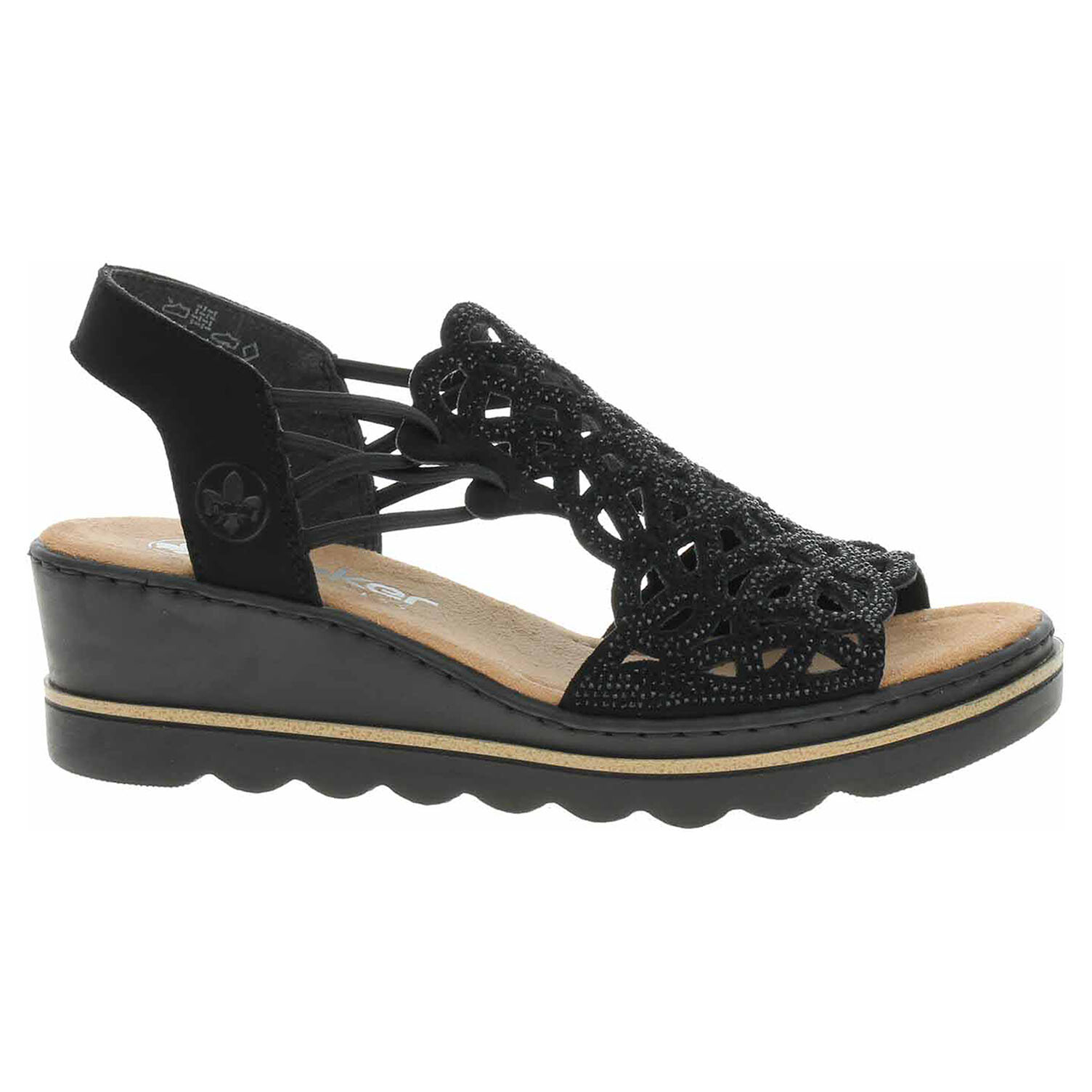 Ecco Dámské sandály Rieker 67465-00 schwarz 23802025