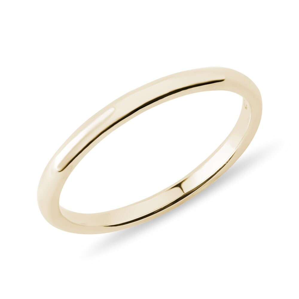 Minimalistický prstýnek v lesku ze žlutého zlata KLENOTA