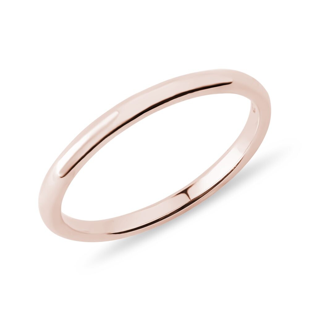 Minimalistický prstýnek v lesku z růžového zlata KLENOTA