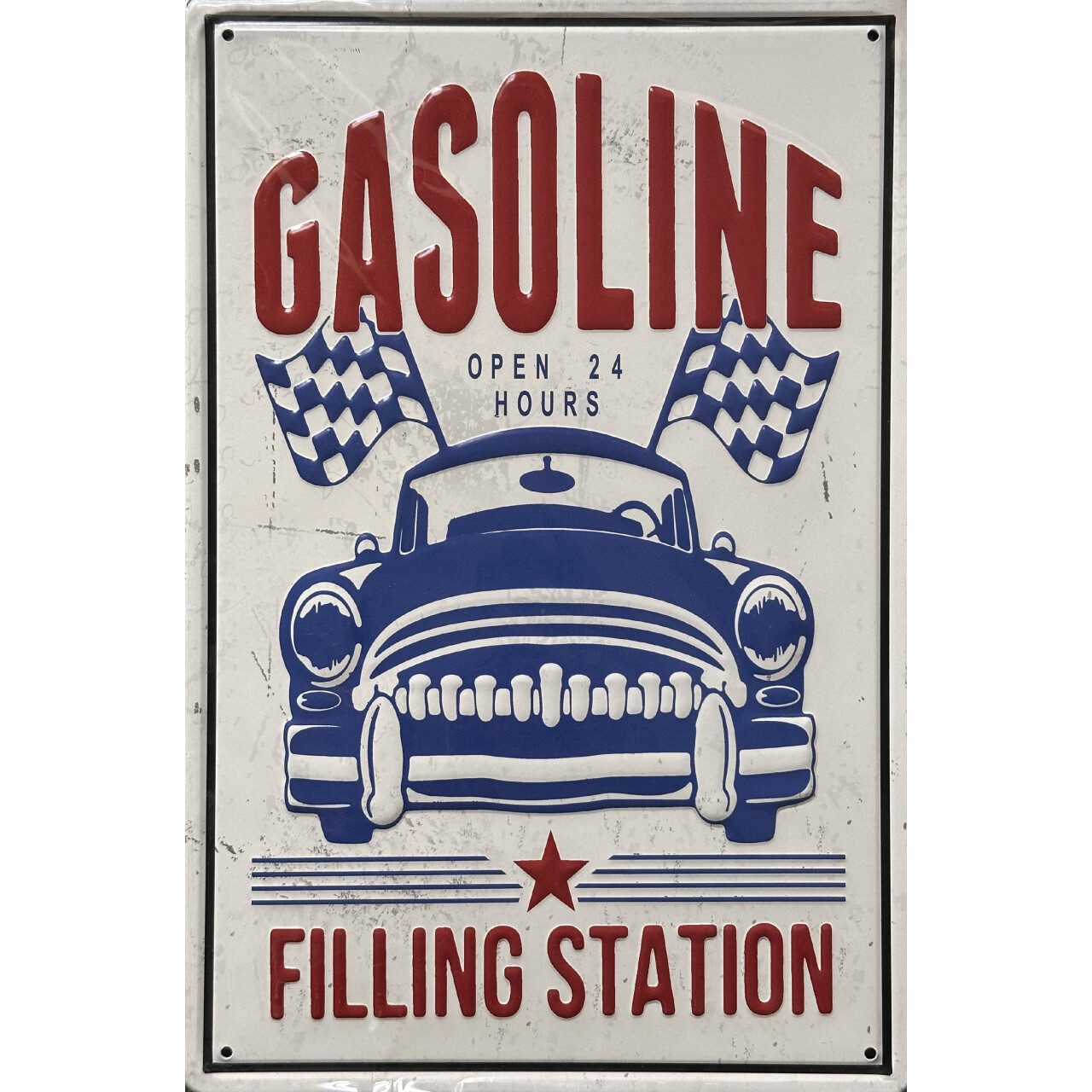 Cedule plechová Legal Life Gasoline 30x20cm - barevná