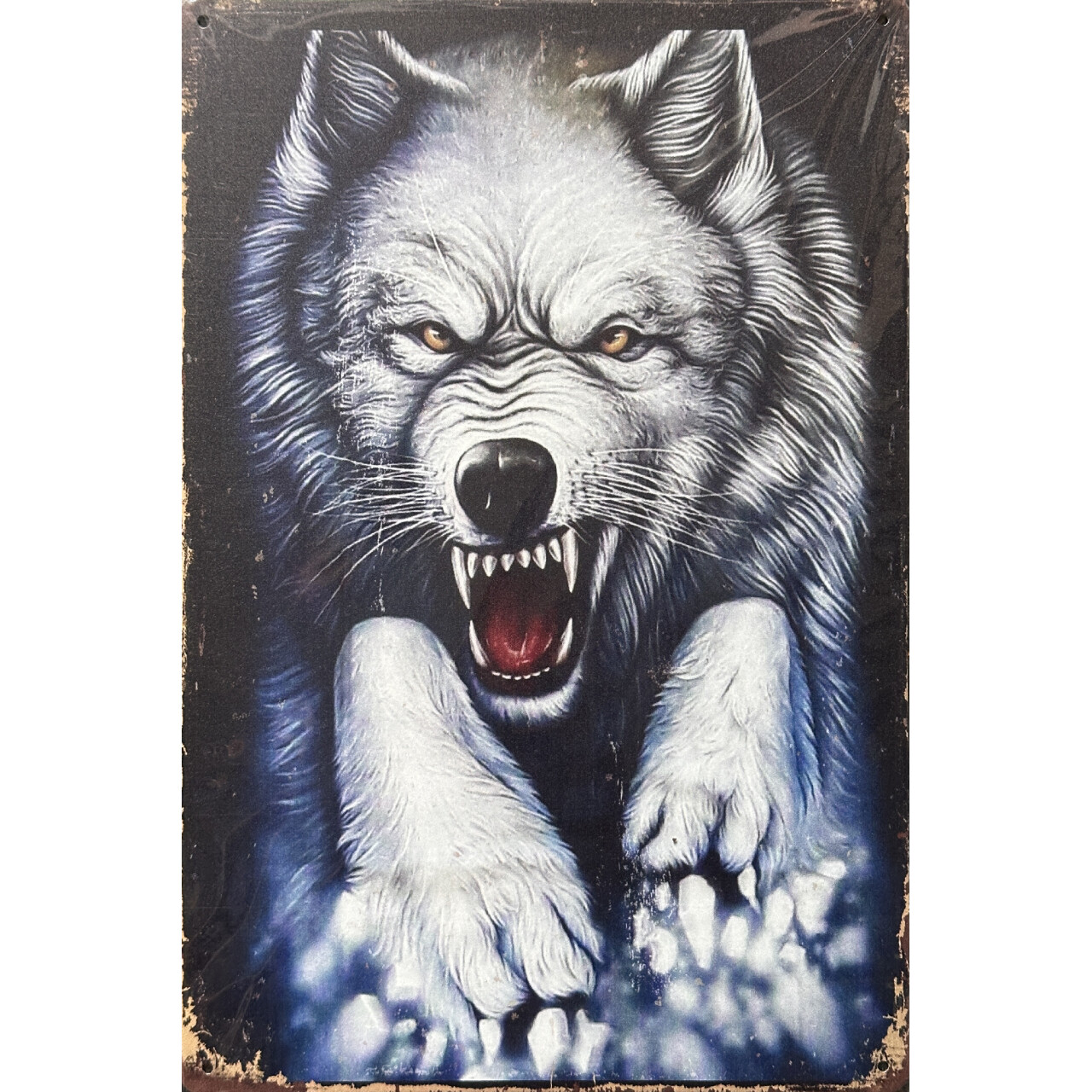 Cedule plechová Legal Life Wolf 30x20cm - barevná