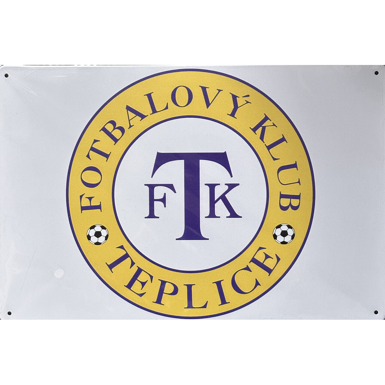 Cedule plechová Legal Life FK Teplice 20x30cm - barevná