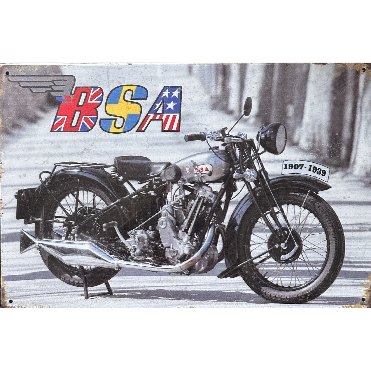 Cedule plechová Legal Life BSA 1907 20x30cm - barevná