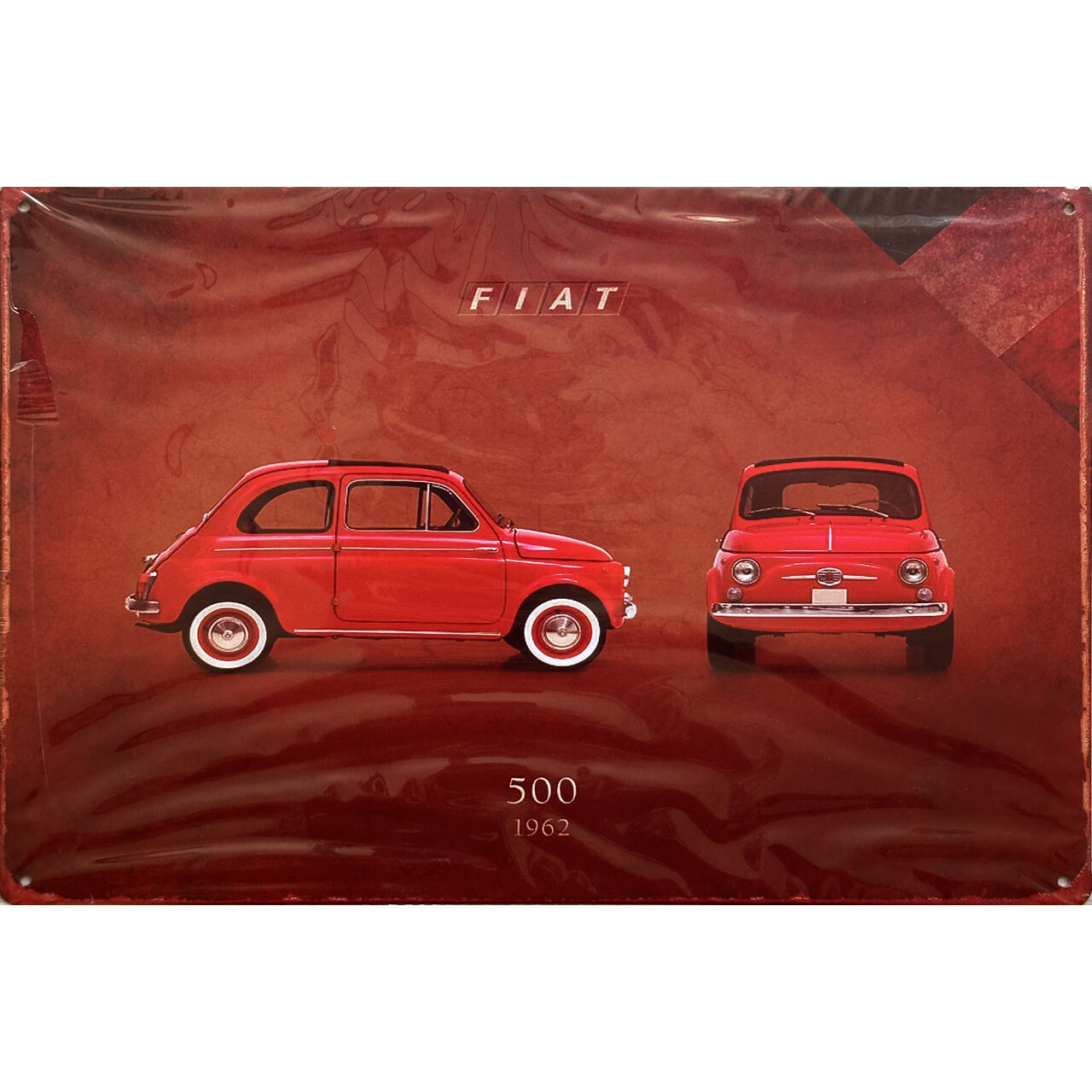 Cedule plechová Legal Life Fiat 500 20x30cm - barevná