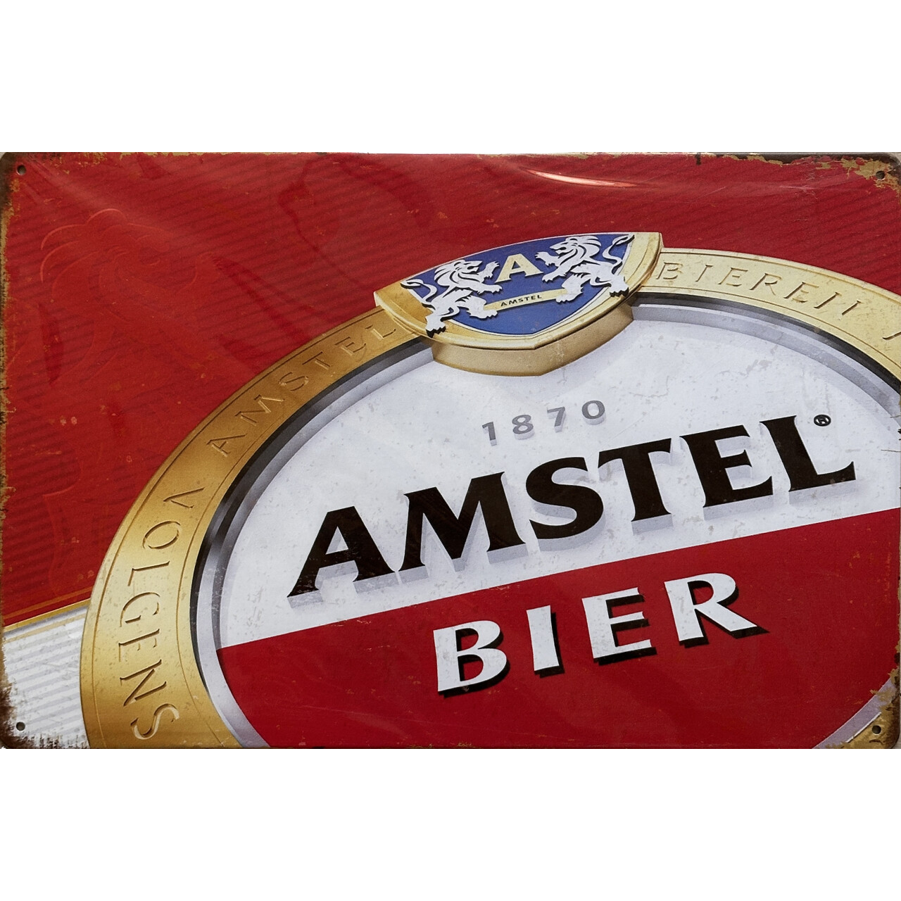 Cedule plechová Legal Life Amstel Bier 20x30cm - barevná