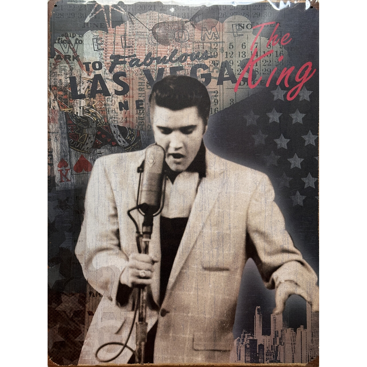 Cedule plechová Legal Life The King 40x30cm - barevná