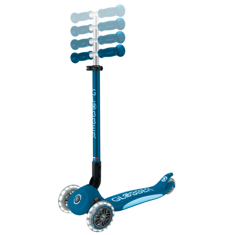 Globber dětská skládací koloběžka Elite Lights Deep Blue