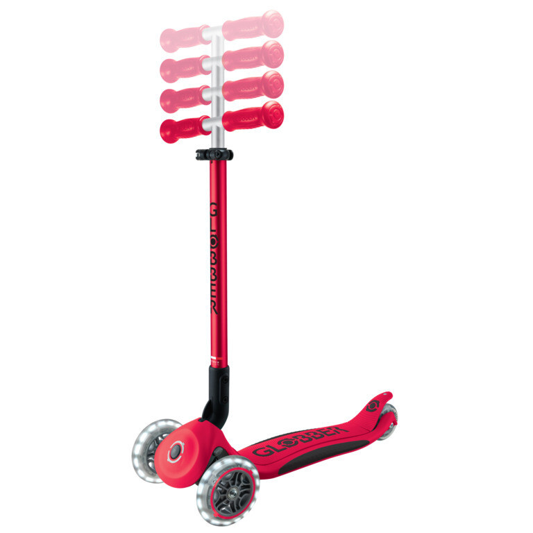 Globber dětská skládací koloběžka Elite Lights New Red