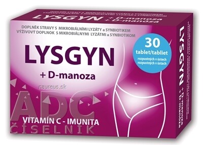 JULAMEDIC s.r.o. LYSGYN + D-manosa tablety rozpustné v ústech 1x30 ks 30 ks