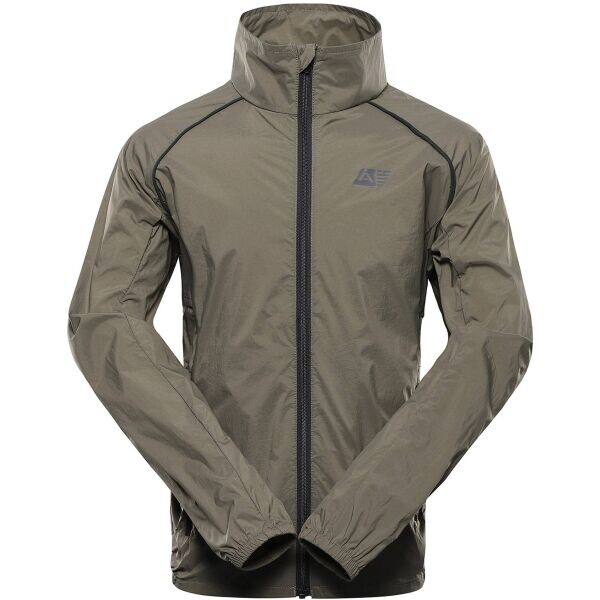 ALPINE PRO SPINO Dětská ultralehká bunda s membránou, khaki, velikost