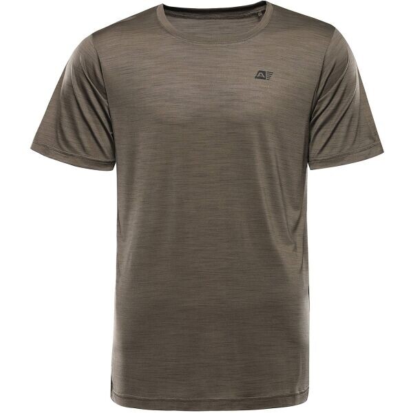 ALPINE PRO BASIK Pánské rychleschnoucí triko, khaki, velikost 4XL
