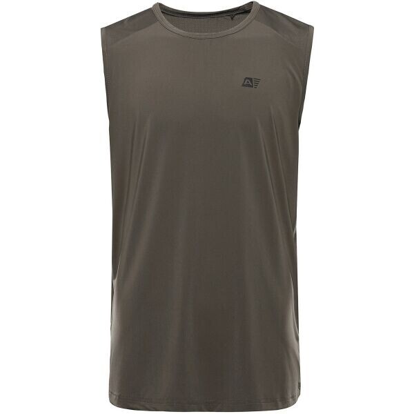 ALPINE PRO GELAD 3 Pánské rychleschnoucí tílko, khaki, velikost