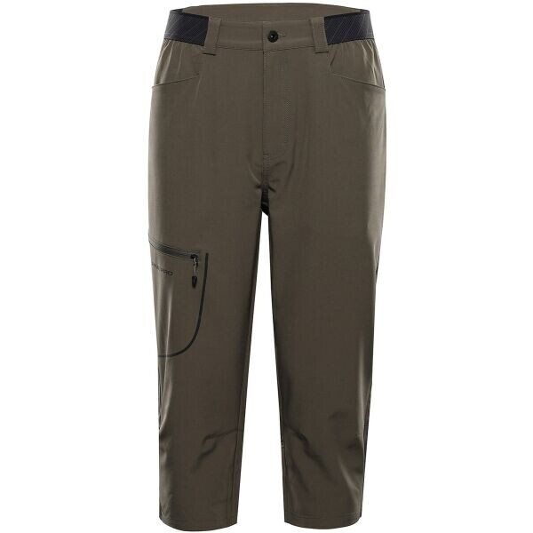 ALPINE PRO WEDER 2 Pánské softshellové capri kalhoty, khaki, velikost