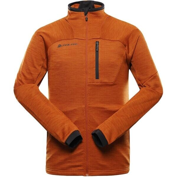 ALPINE PRO ONNEC 3 Pánská rychleschnoucí mikina, oranžová, velikost 4XL