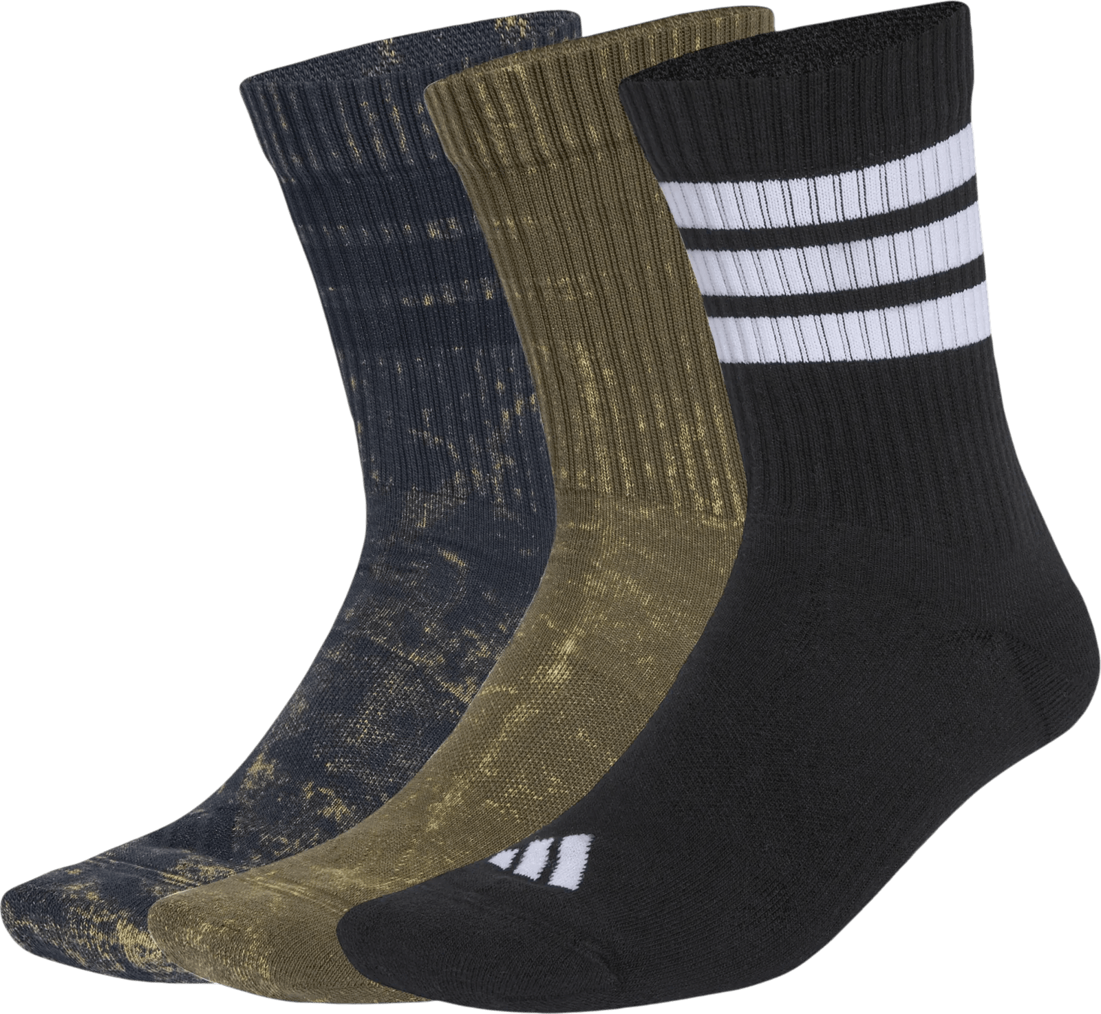 Ponožky adidas 3-Stripes Cushioned Crew Stone Wash 3 pairs