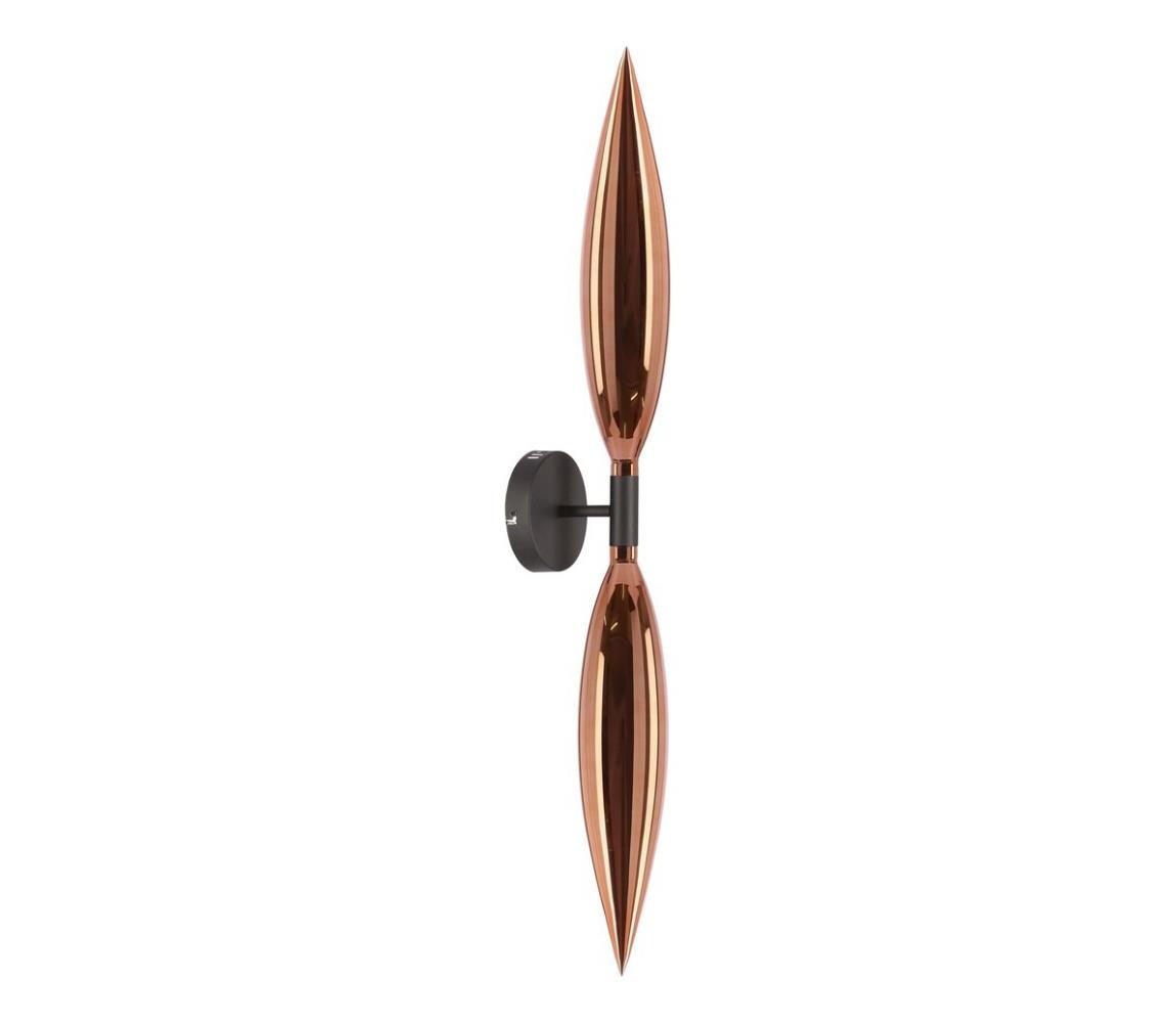 Nástěnná lampa NORDIC 2xG9/5W/230V černá/měděná 22-55149