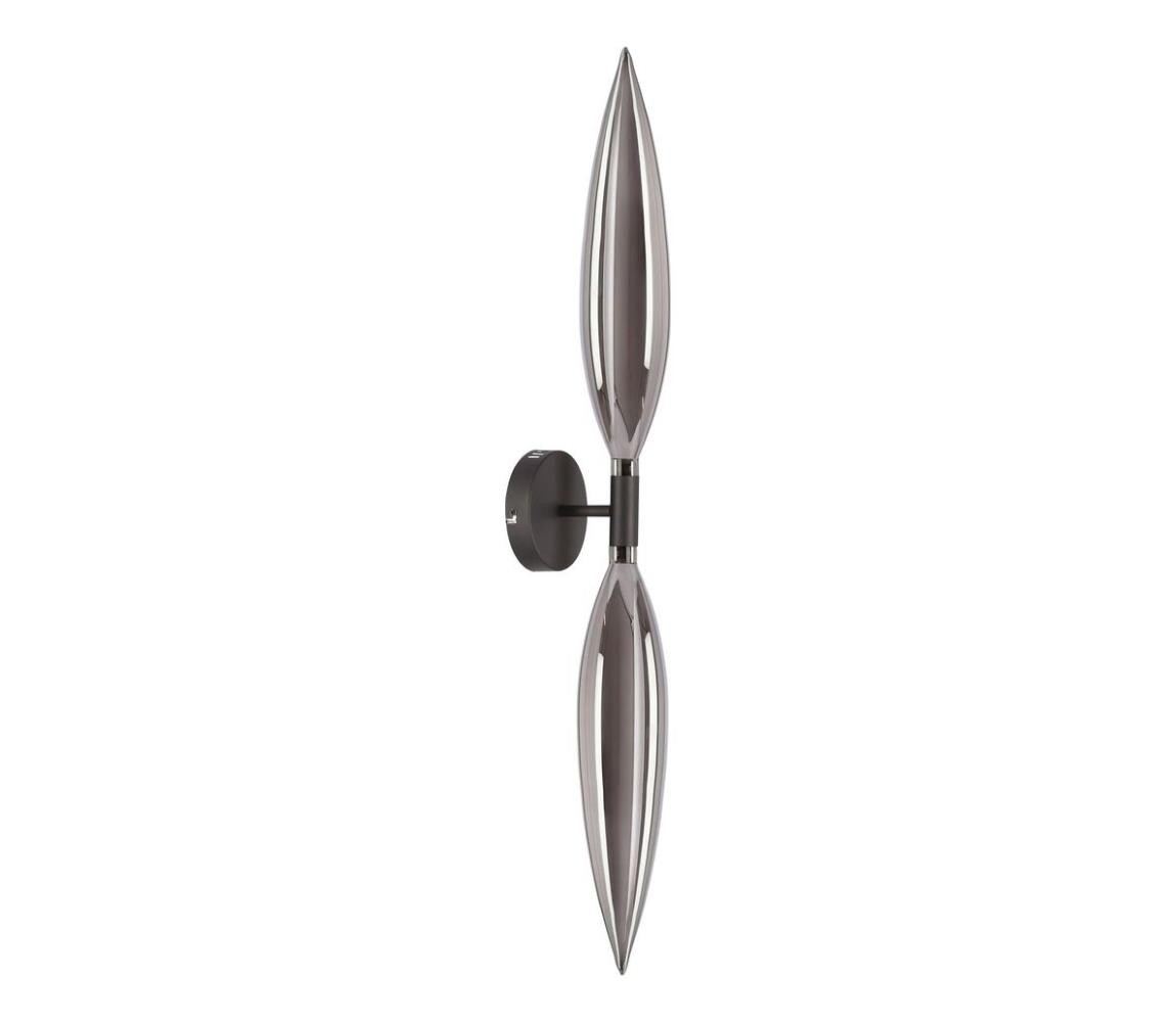 Nástěnná lampa NORDIC 2xG9/5W/230V černá/kouřová šedá 22-55217