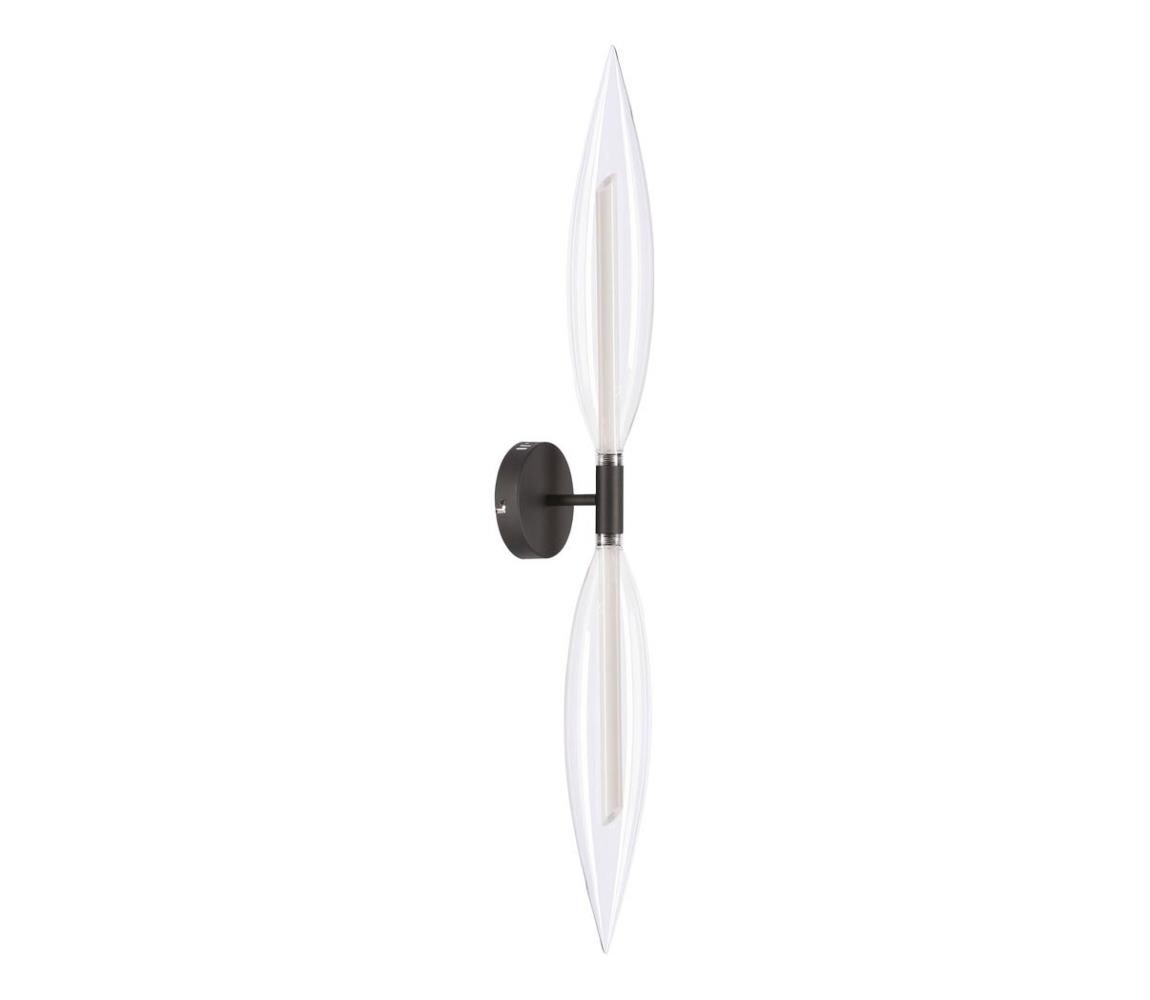 Nástěnná lampa NORDIC 2xG9/5W/230V černá/čirá 22-55187