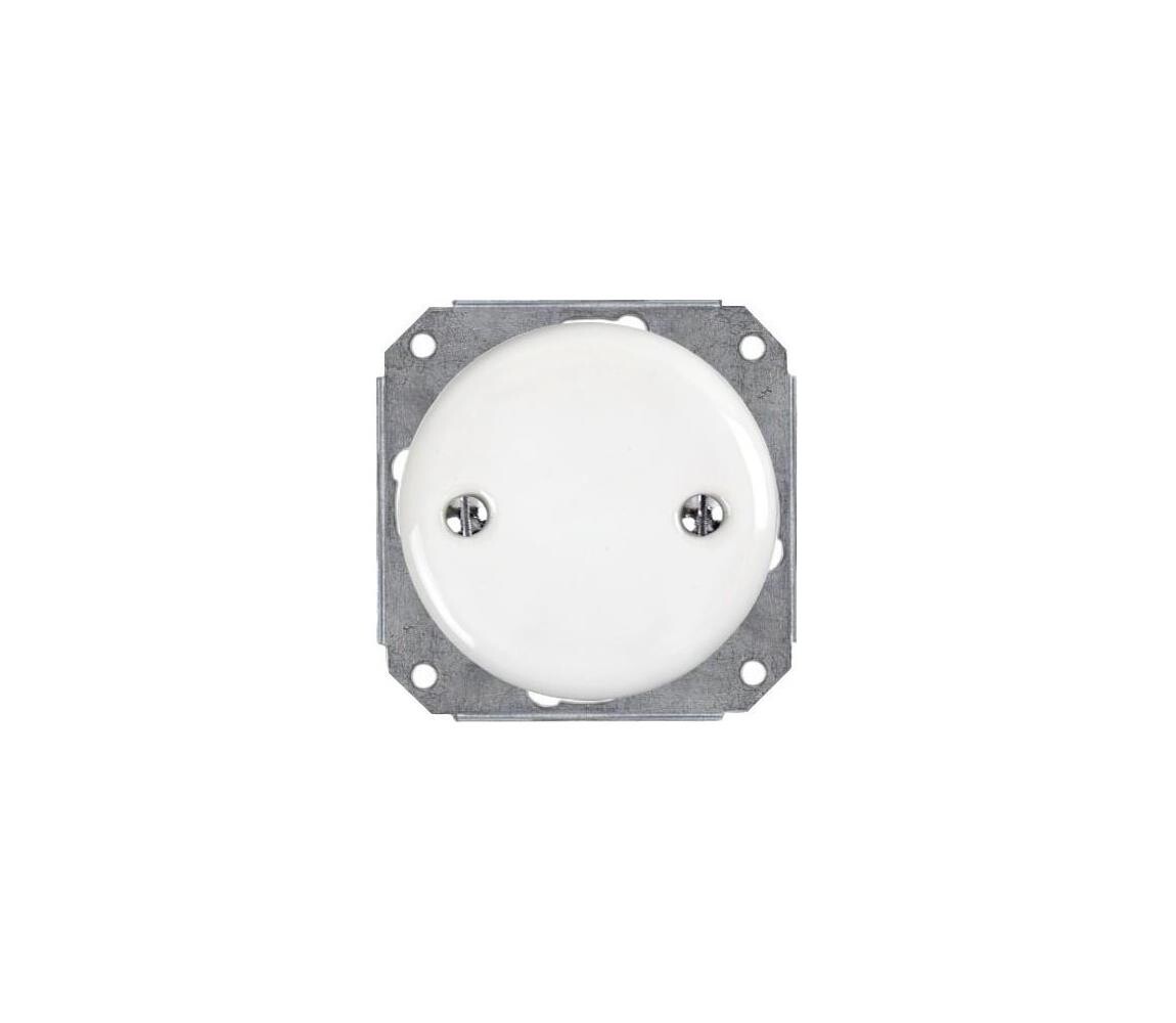Bohemia-Design - Porcelánová retro krytka elektroinstalace bílá RMKX-W
