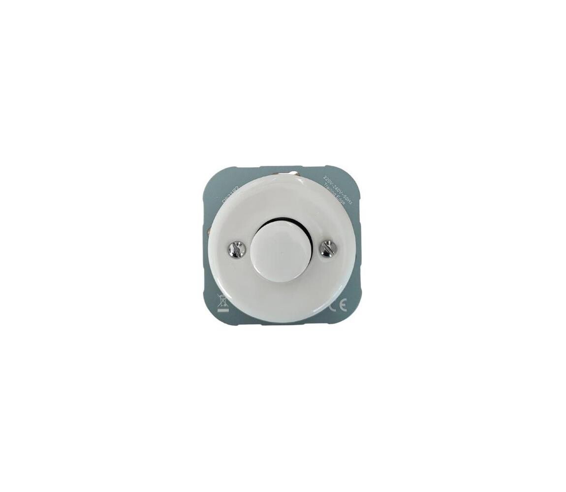Bohemia-Design - Porcelánový retro stmívač bez rámečku 250V/10A bílá DMAX-W